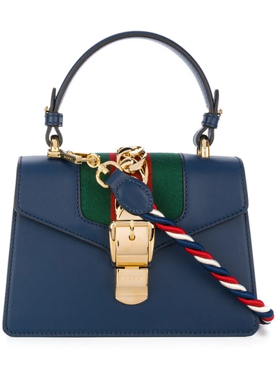 Gucci Sylvie Mini Cross-body Bag In Dark Blue