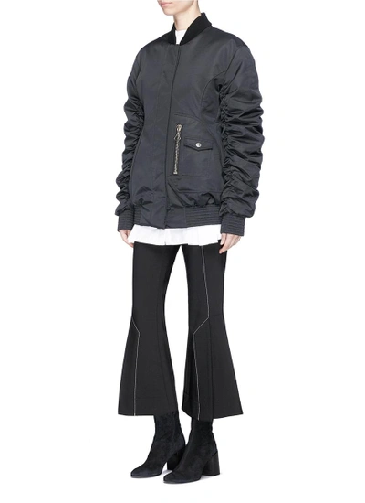 Shop Ellery 'cars And Races' Gathered Sleeve Bomber Jacket