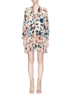 ALICE AND OLIVIA 'Moore' floral burnout appliqué tiered dress