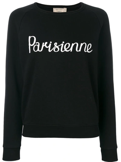 Shop Maison Kitsuné Parisienne Sweatshirt In Black