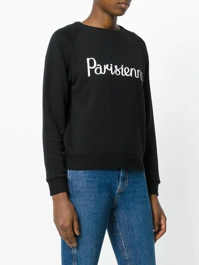 Shop Maison Kitsuné Parisienne Sweatshirt In Black