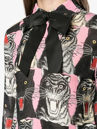 Shop Gucci Tiger Face Print Blouse