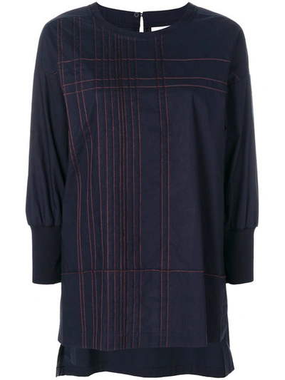 Dkny Classic Shift Top In Blue