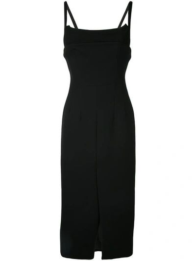 Christopher Esber Ribbed Inner Contour Dress In Black