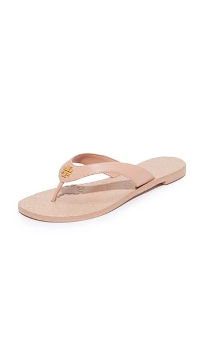 Shop Tory Burch Monroe Thong Sandals In Light Makeup