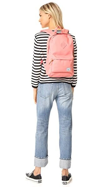 Shop Herschel Supply Co Heritage Mid Volume Backpack In Strawberry Ice