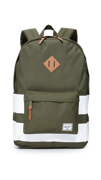 Herschel Supply Co Heritage Backpack In Forest Night Rugby Stripe
