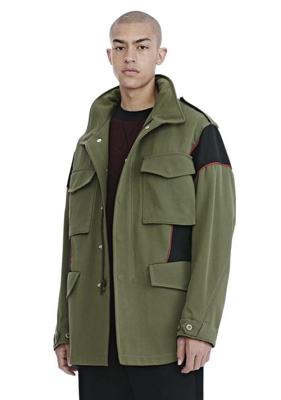Shop Alexander Wang Hybrid Field Jacket In Military Green