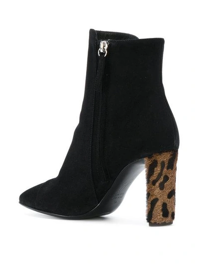 contrast heel ankle boots