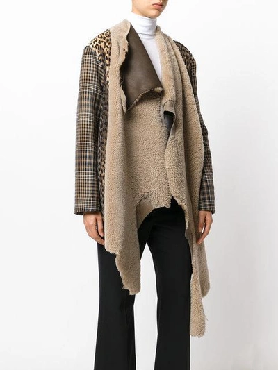 Shop Antonio Marras Mismatched Asymmetrical Coat