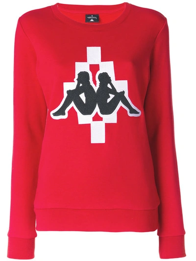 Marcelo Burlon County Of Milan Marcelo Burlon X Kappa Crewneck Women's Red Sweater