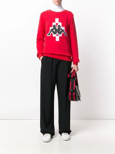 Erhverv nummer Optimal Marcelo Burlon County Of Milan Marcelo Burlon X Kappa Crewneck Women's Red  Sweater | ModeSens
