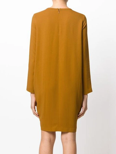 Shop Fabiana Filippi Rear Zip Dress - Yellow & Orange