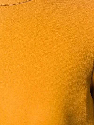 Shop Fabiana Filippi Rear Zip Dress - Yellow & Orange
