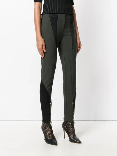 Shop Versace Panelled Stretch Trousers