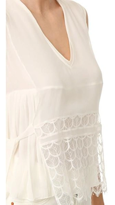 Shop Jenni Kayne Sleeveless Lace Overlay Top In Ivory