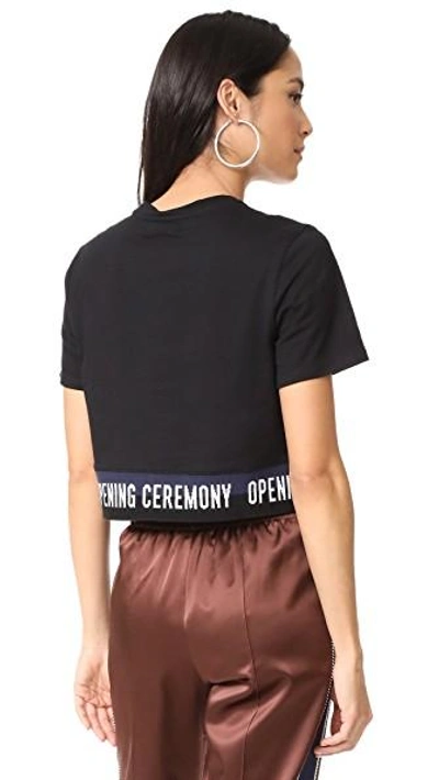 Shop Opening Ceremony Elastic Logo Tee In Black