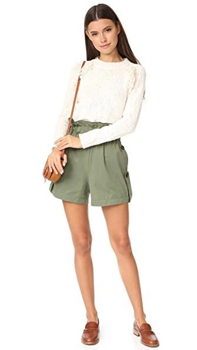 Shop Madewell Loopy Ragan Pullover In Ecru