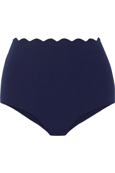 Marysia Palm Springs Scalloped Bikini Briefs In Cobalt Blue
