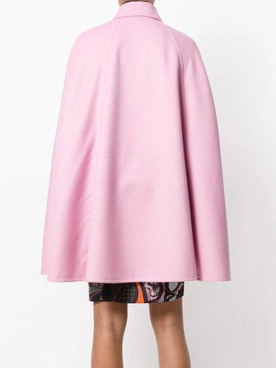 Shop Versace Cape Coat - Pink
