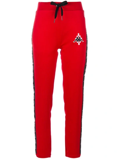 Marcelo Burlon County Of Milan County Of Milan X Kappa Track Pants In Red