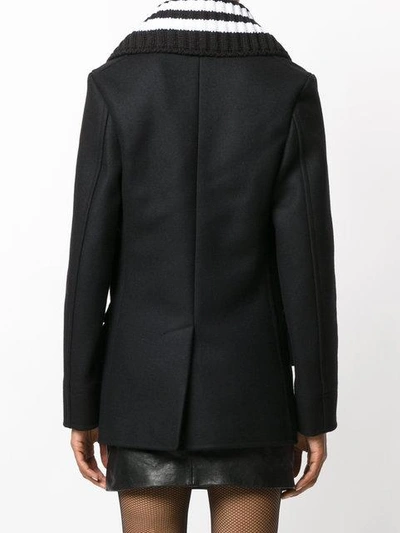 Shop Givenchy Ribbed Collar Coat
