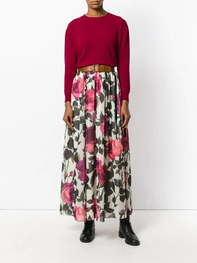 Shop Blugirl Floral Print Pleated Skirt