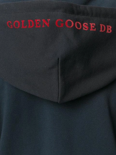 Shop Golden Goose Logo Embroidered Hoodie