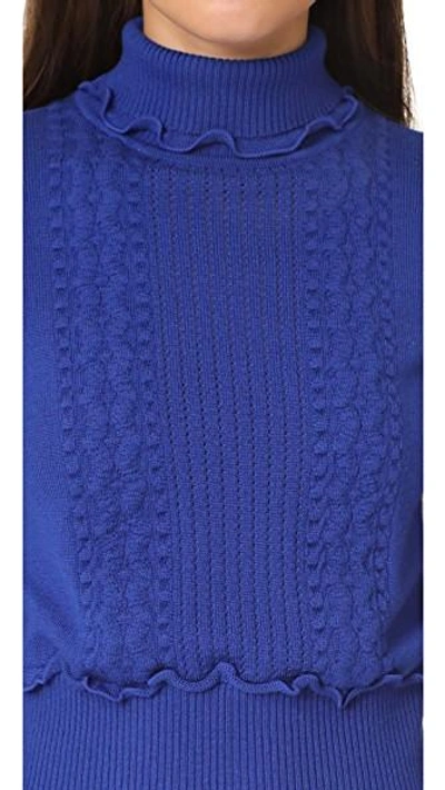 Shop 3.1 Phillip Lim / フィリップ リム Puffy Cable Turtleneck Pullover In Electric Blue