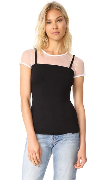Bailey44 Barre Top In White/black