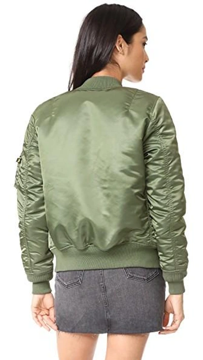 Shop Alpha Industries Ma-1 Reversible Bomber Jacket In Sage Green