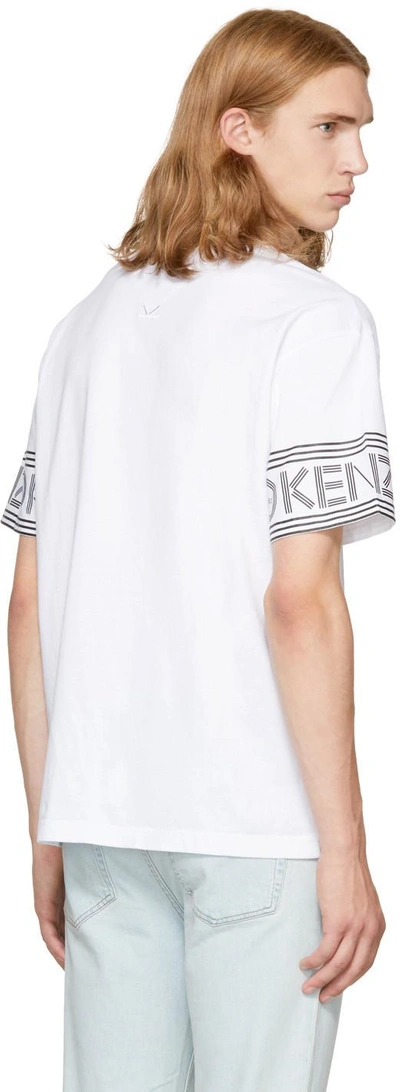 Kenzo White Logo Sport T-shirt In 01 White