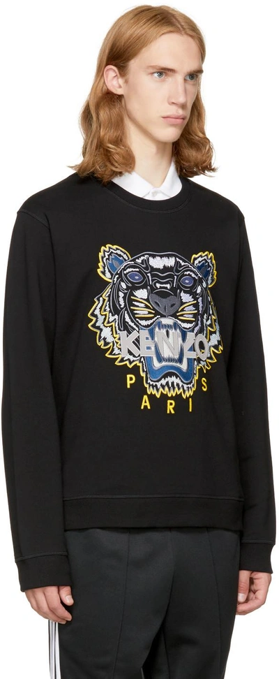 Shop Kenzo Black Tiger Sweatshirt