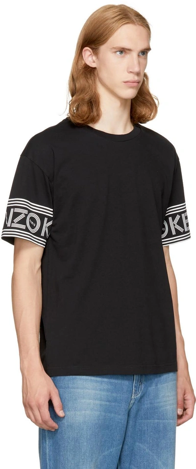 Shop Kenzo Black Logo T-shirt In 99 Black