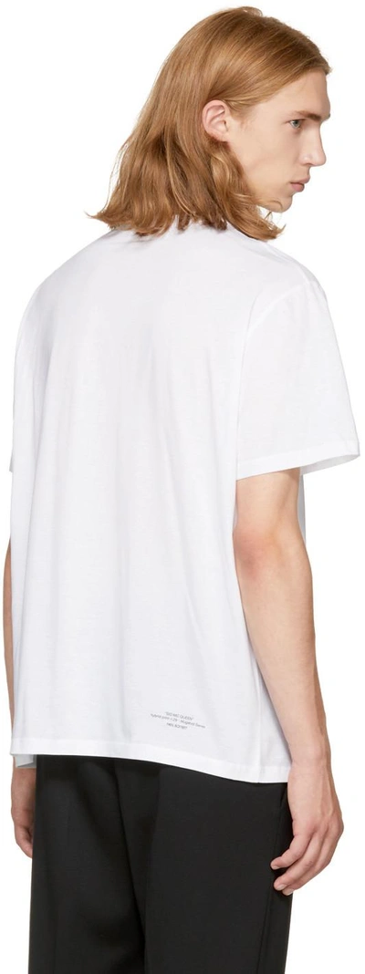 Shop Neil Barrett White Sid Mcqueen Hybrid Mugshot T-shirt In 03 White