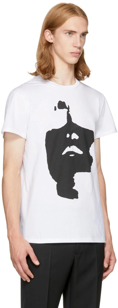 Shop Neil Barrett White Big Face T-shirt