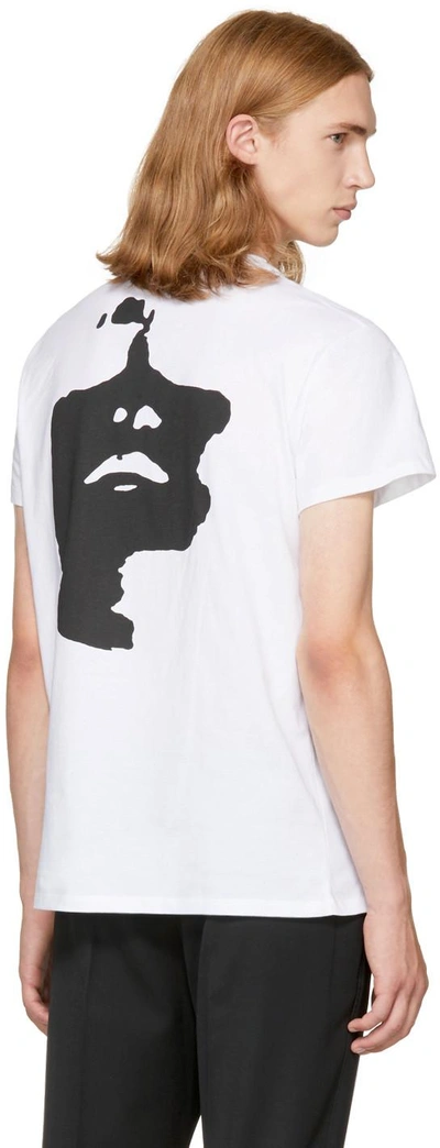 Shop Neil Barrett White Big Face T-shirt