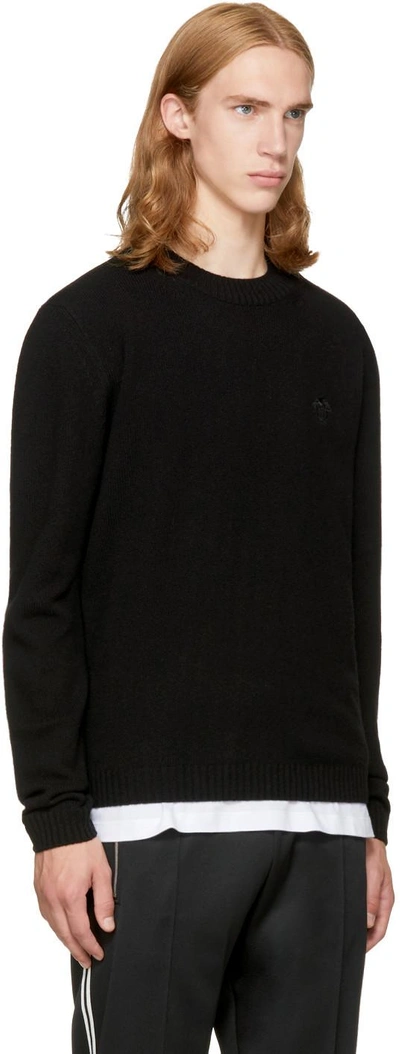 Shop Versace Black Small Medusa Sweater