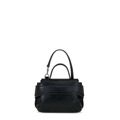 Tod's Wave Bag Charm In Black