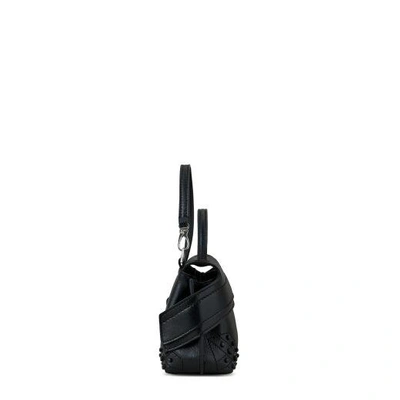 Shop Tod's Wave Bag Charm In Black