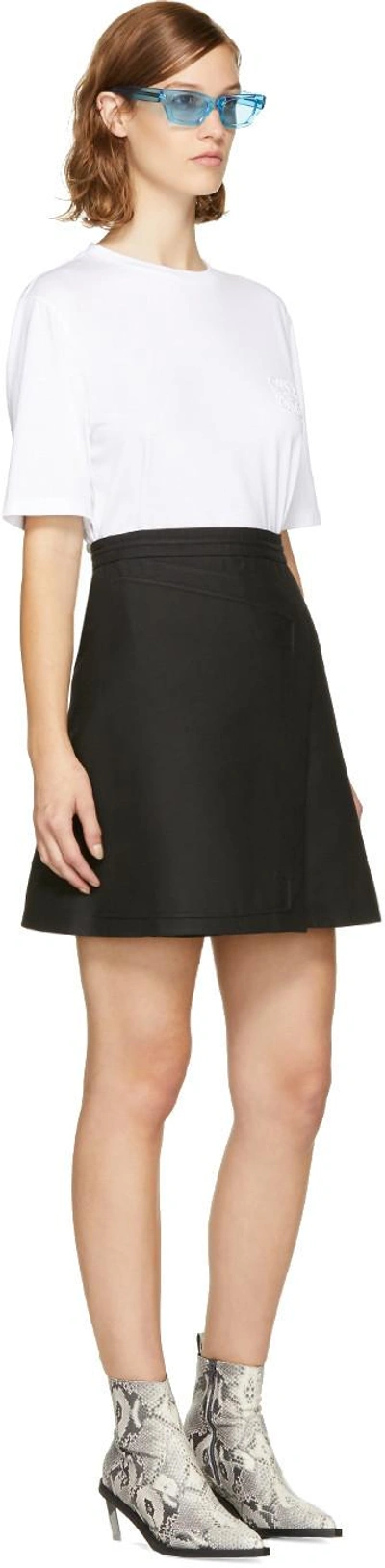 Shop Carven Black Wrap Miniskirt In 999 Noir