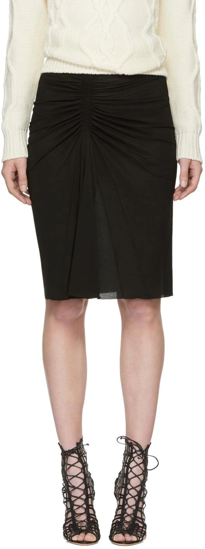 Shop Isabel Marant Black Melia Skirt In 01bk Black