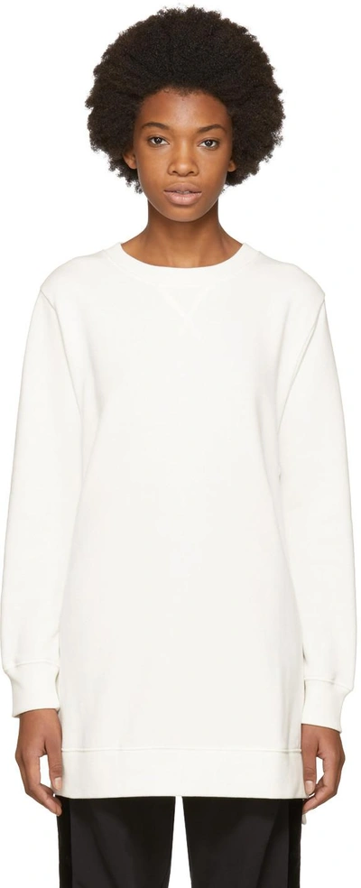 Shop Mm6 Maison Margiela White Basic Sweatshirt