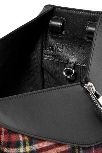 Shop Loewe Hammock Small Canvas-trimmed Leather Shoulder Bag