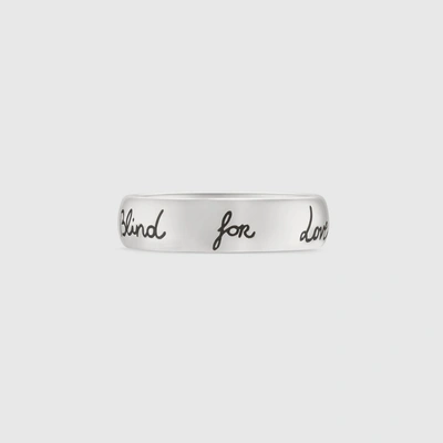 Shop Gucci „blind For Love" Ring Aus Silber In Sterling Silver
