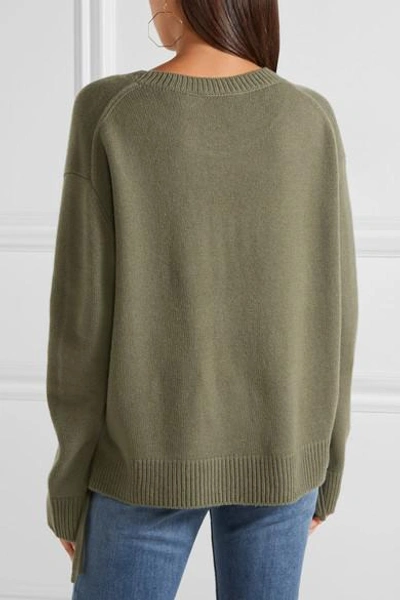 Shop Vince Lace-up Cashmere Sweater