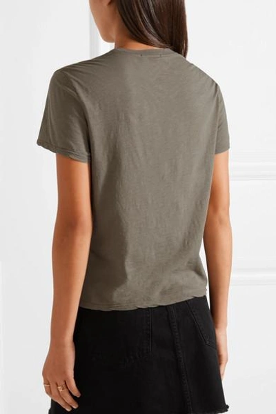 Shop James Perse Slub Cotton-jersey T-shirt In Gray
