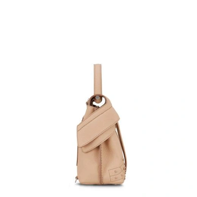 Shop Tod's Wave Backpack Mini In Beige