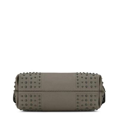 Shop Tod's Wave Bag Small In Grey