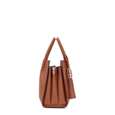 Shop Tod's Shopping Bag Mini In Brown
